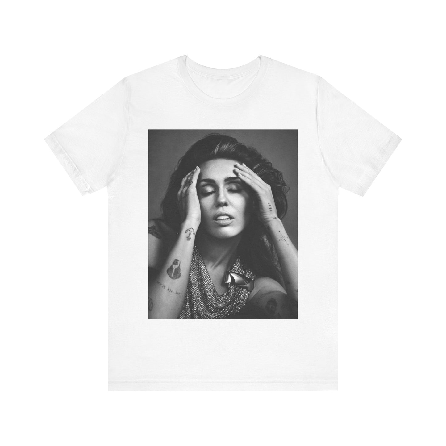A black graphic t-shirt featuring a retro graphic related to Miley Cyrus' 'Bangerz' album era.