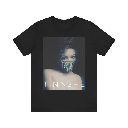 A black graphic t-shirt featuring the album cover art for Tinashe's 'Aquarius'.