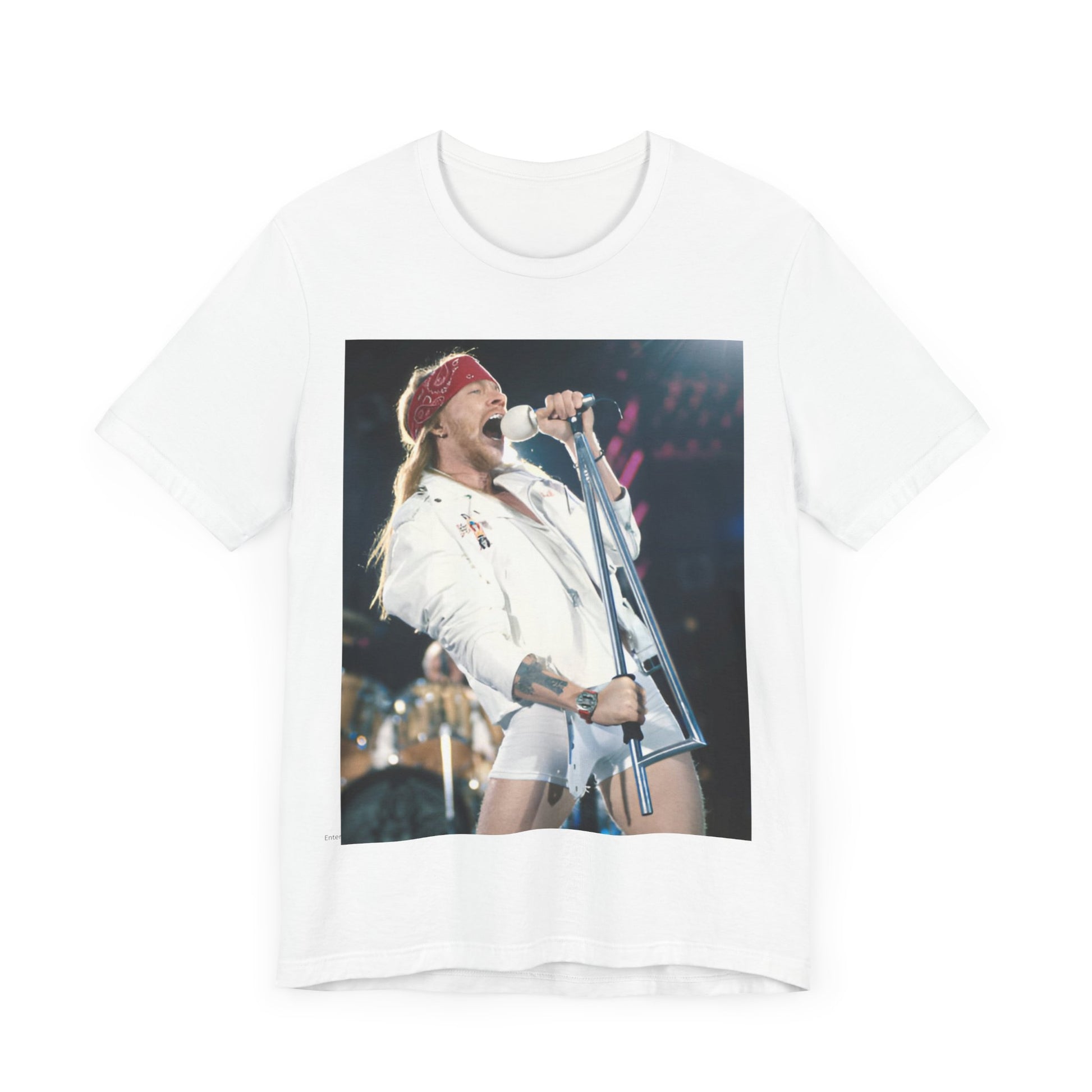 A black graphic t-shirt featuring a graphic related to Guns N' Roses' 'November Rain' song or era.