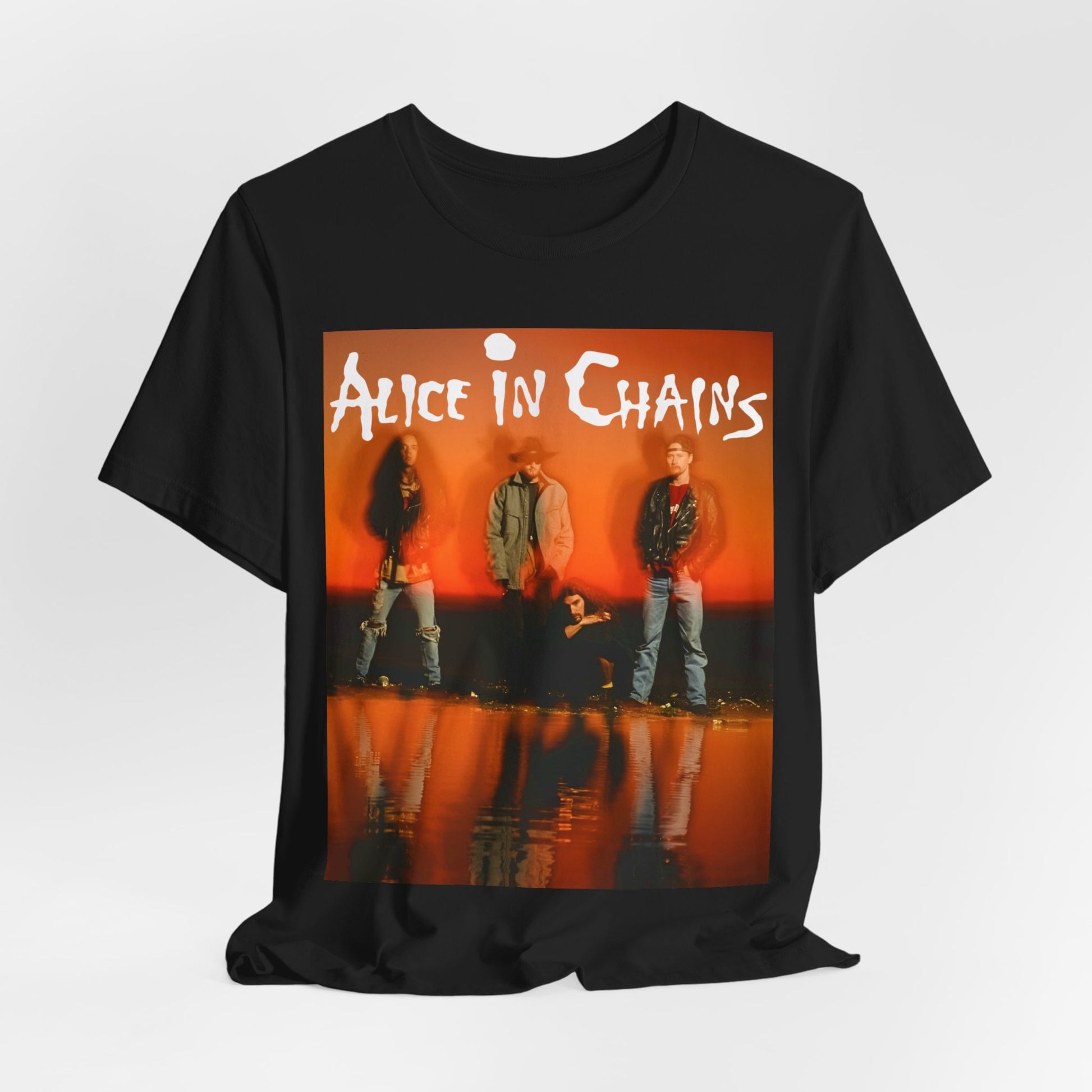 A black graphic t-shirt featuring the album cover art for Alice In Chains' 1992 album 'Dirt', with its distinctive dark aesthetic.