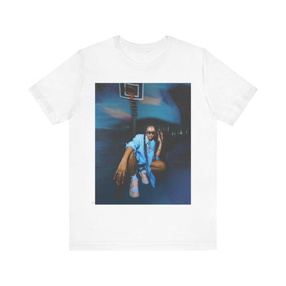 A black graphic t-shirt featuring an indie R&B streetwear graphic of Tinashe.