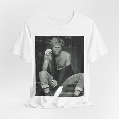 A black graphic t-shirt featuring a 90s-style graphic of Layne Staley from Alice In Chains, possibly a portrait or performance image.