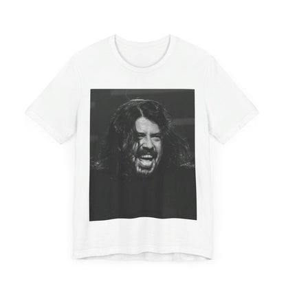 A black graphic t-shirt featuring a graphic related to Foo Fighters' 'All My Life' song or era.