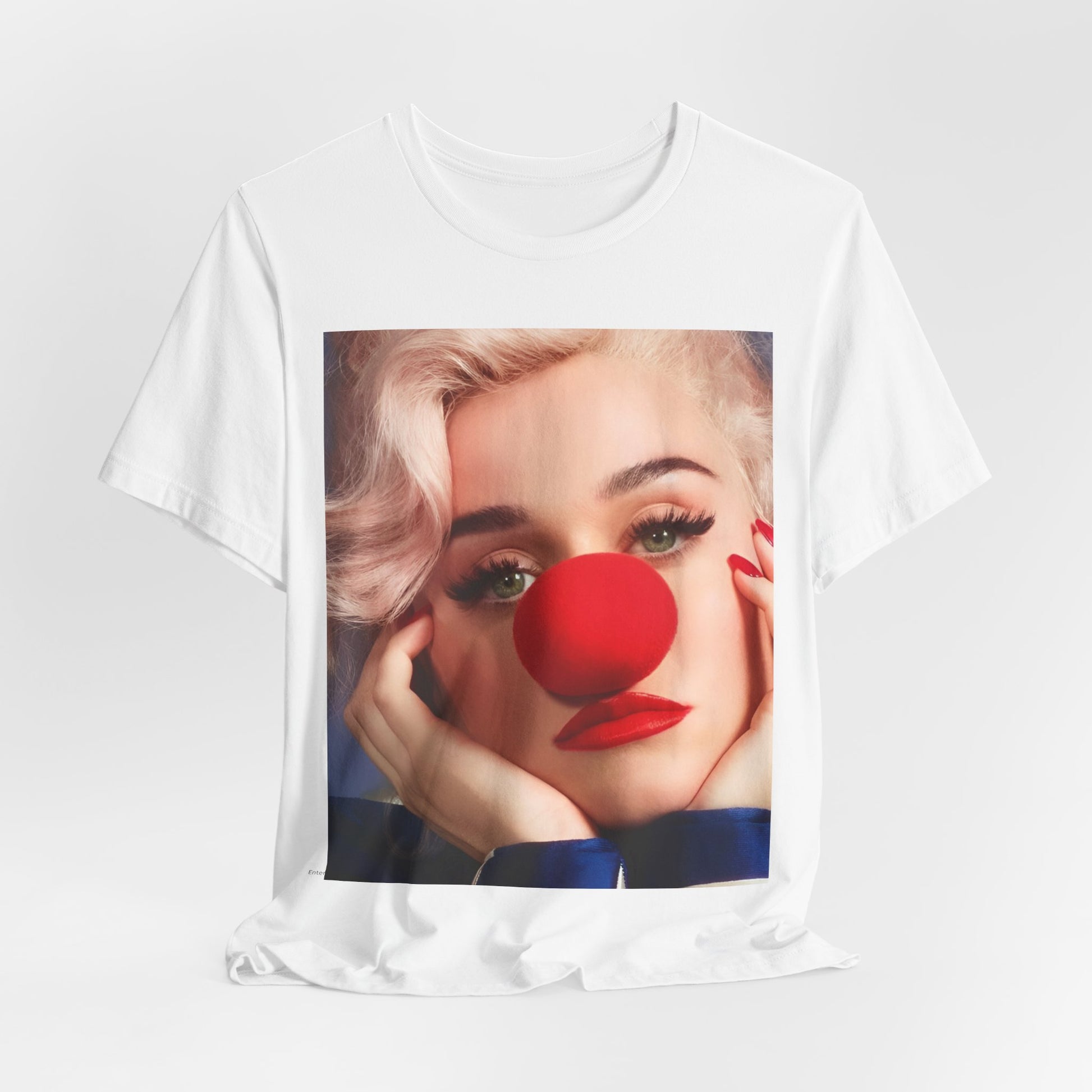 A black graphic t-shirt featuring a graphic related to Katy Perry's 'Smile' album.