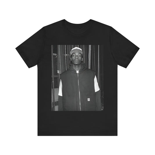 A black graphic t-shirt featuring a graphic of Snoop Dogg emphasizing a rebellious spirit.