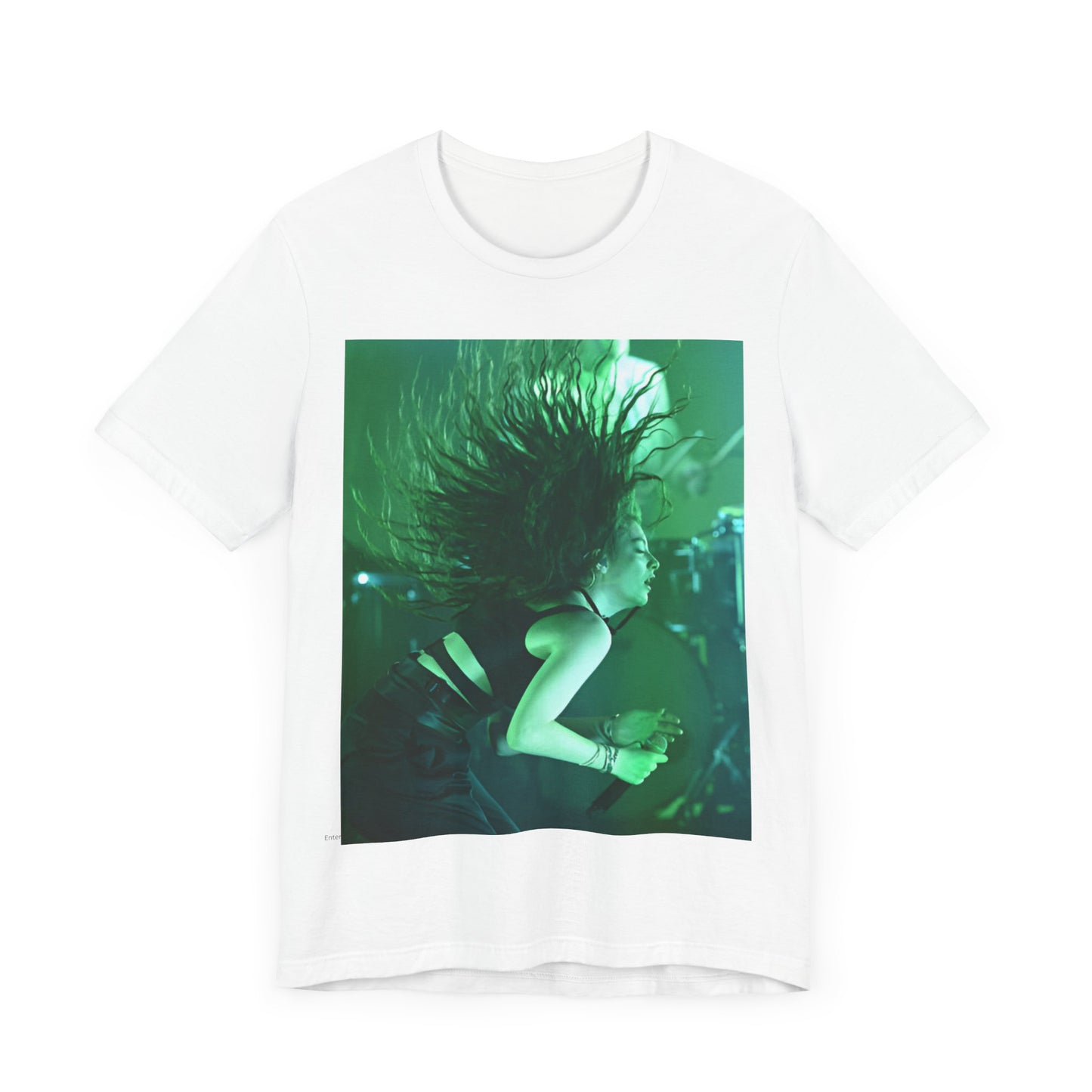 A black graphic t-shirt featuring a vintage live graphic related to Lorde's 'Royals' song or era.