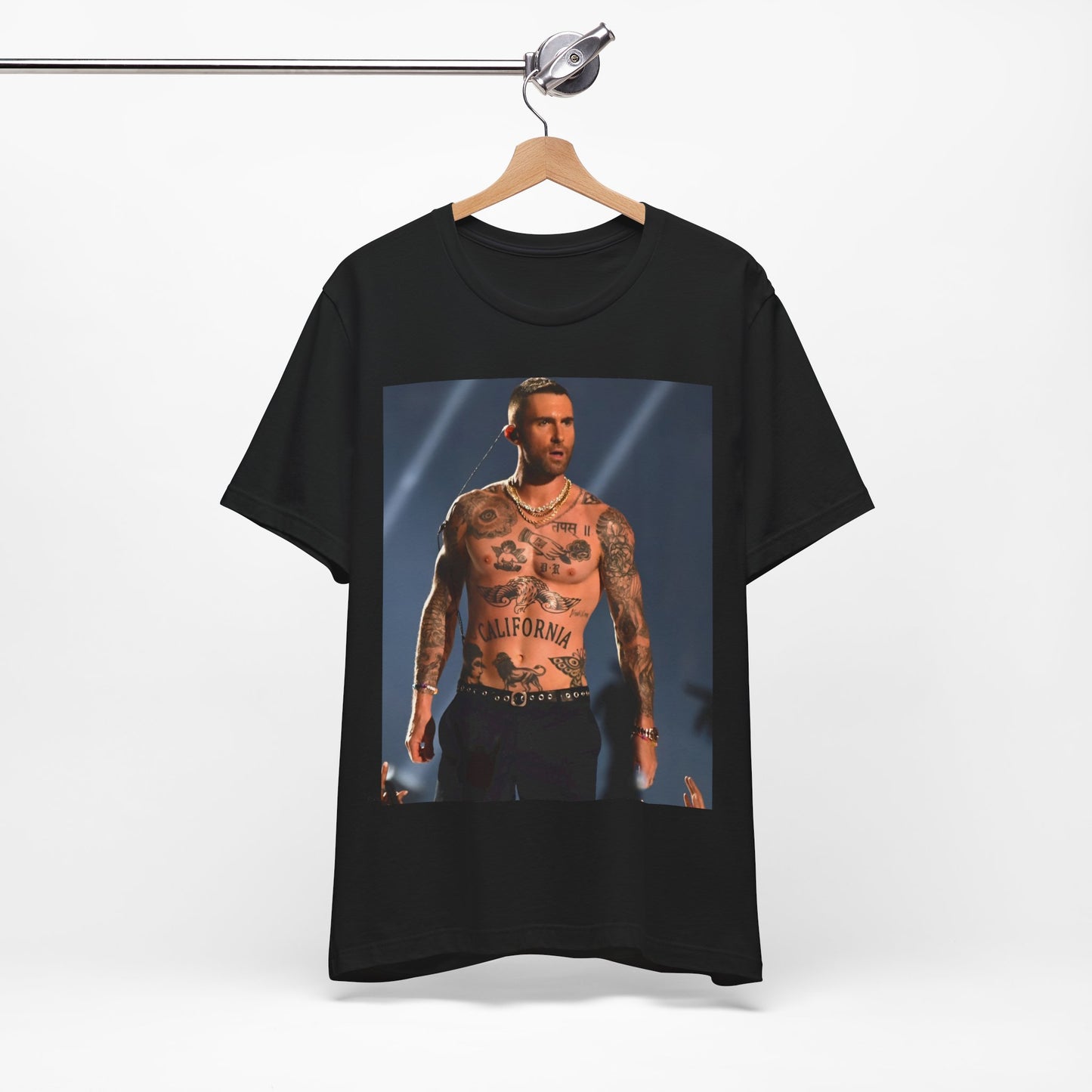A fun, colorful graphic t-shirt inspired by the feel-good Maroon 5 hit song "Sugar."