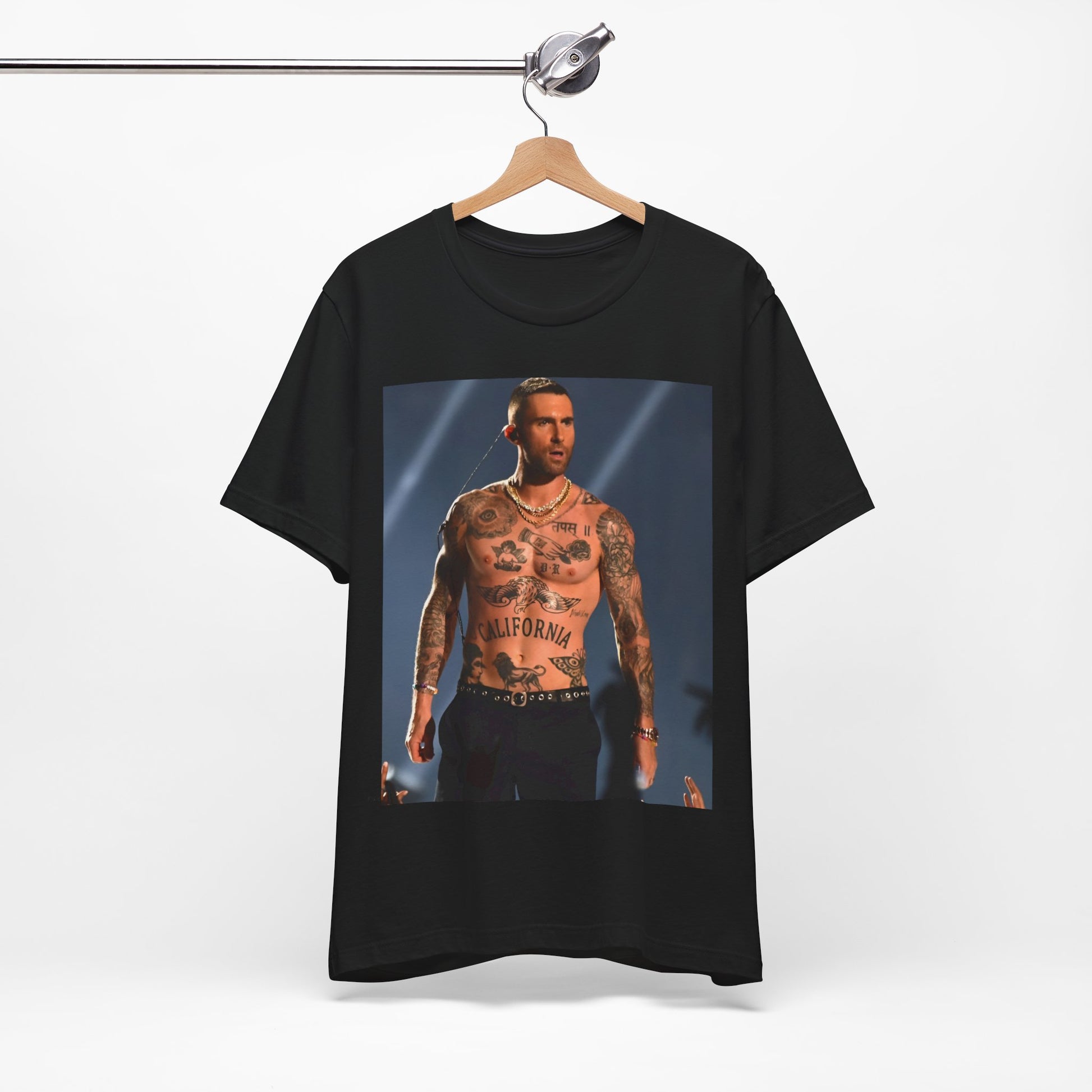 A fun, colorful graphic t-shirt inspired by the feel-good Maroon 5 hit song "Sugar."