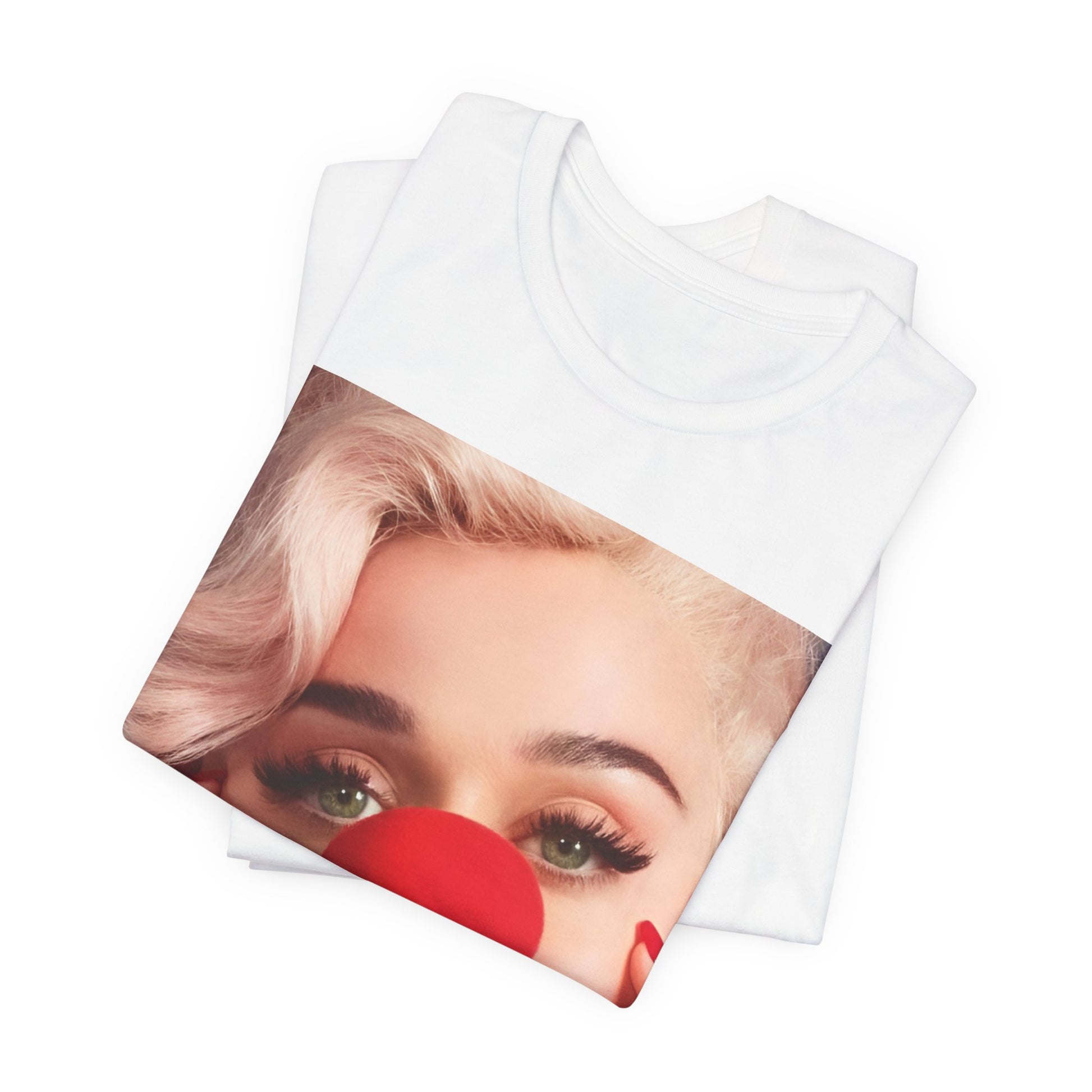 A black graphic t-shirt featuring a graphic related to Katy Perry's 'Smile' album.