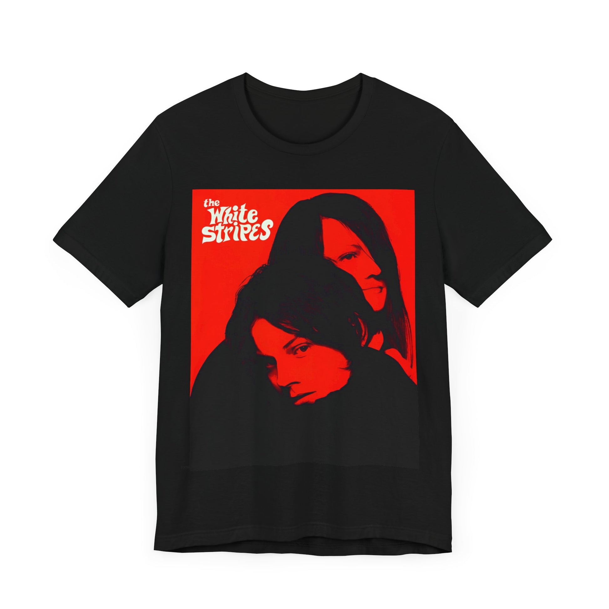 A black graphic t-shirt featuring a graphic related to The White Stripes' 'Icky Thump' album era.