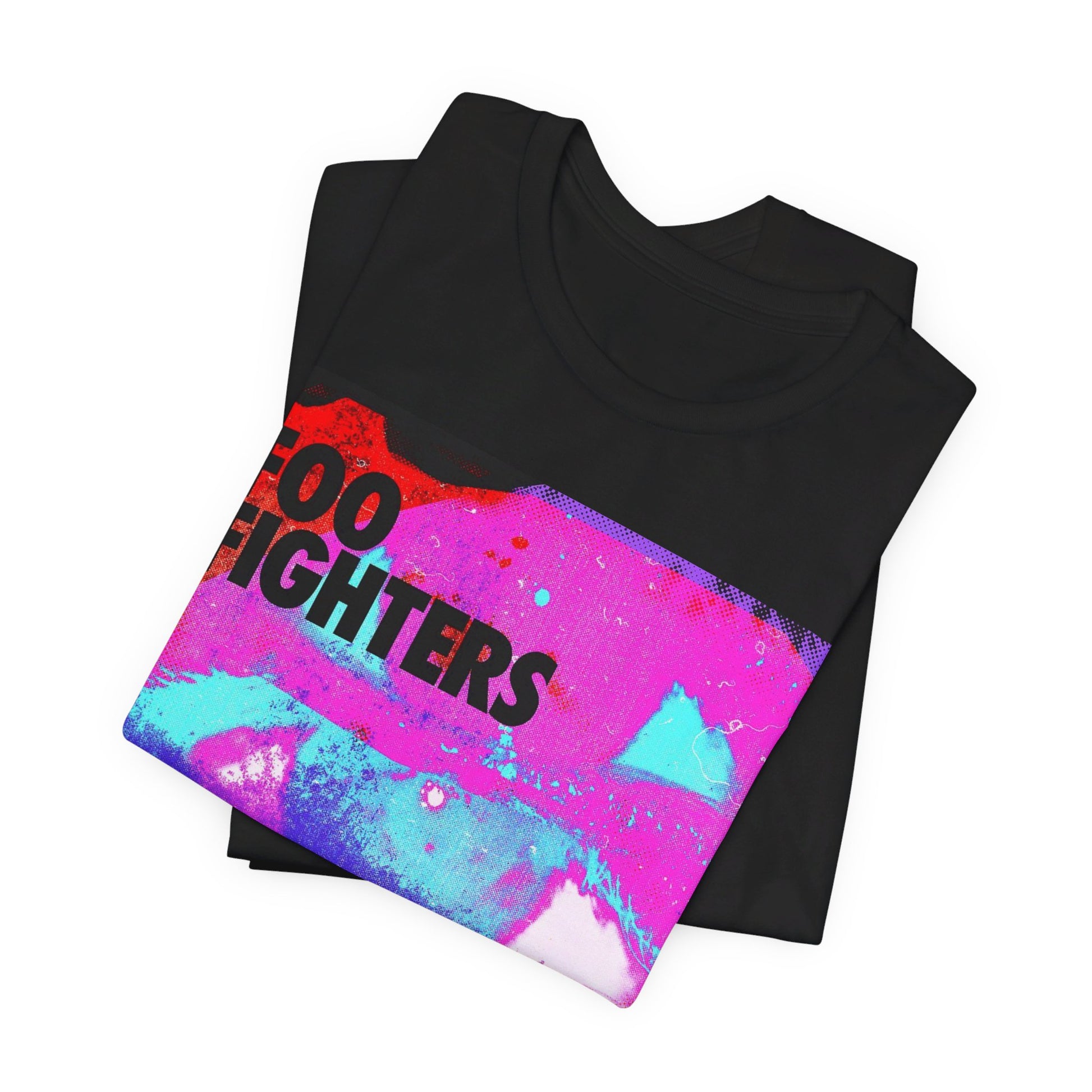 A black graphic t-shirt featuring a graphic related to Foo Fighters' 'Medicine at Midnight' album.