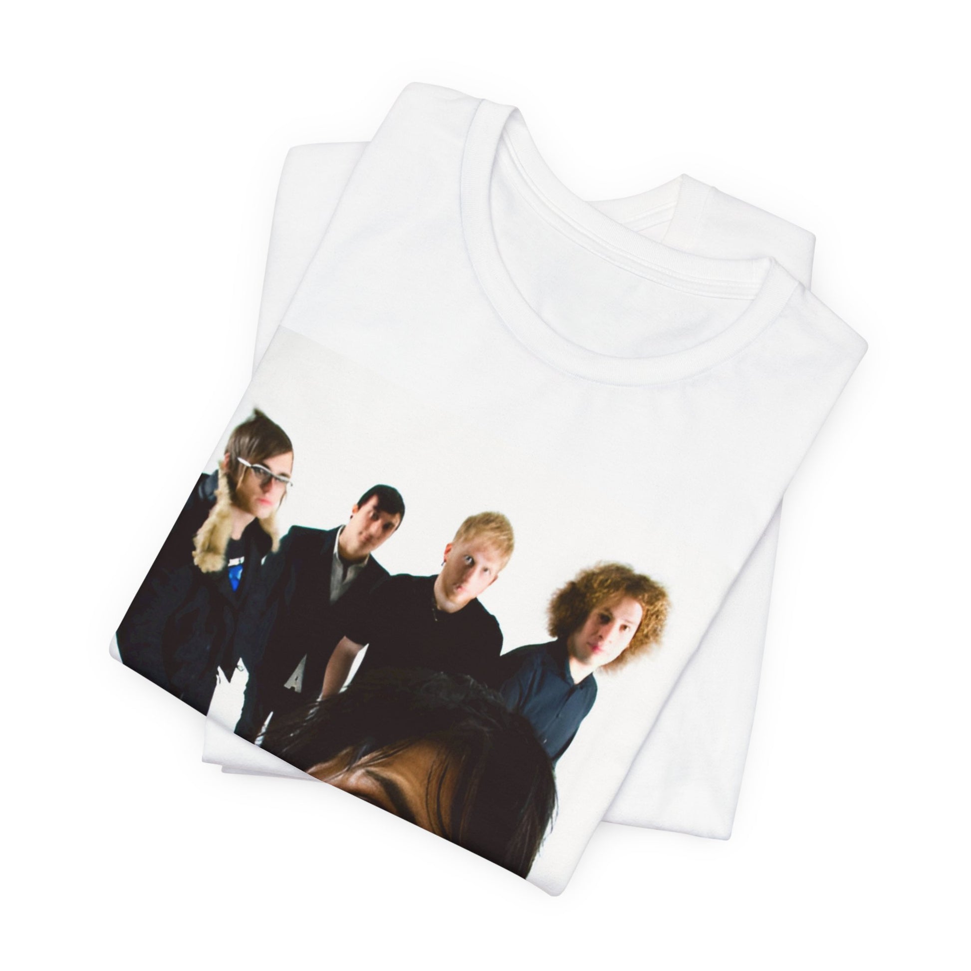 A black graphic t-shirt featuring a vintage emo revival graphic for My Chemical Romance.
