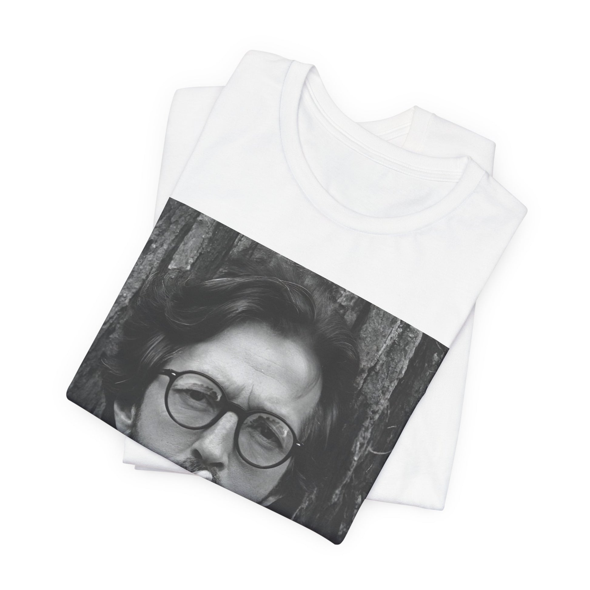 A black graphic t-shirt featuring a graphic related to Eric Clapton's classic Cream era.