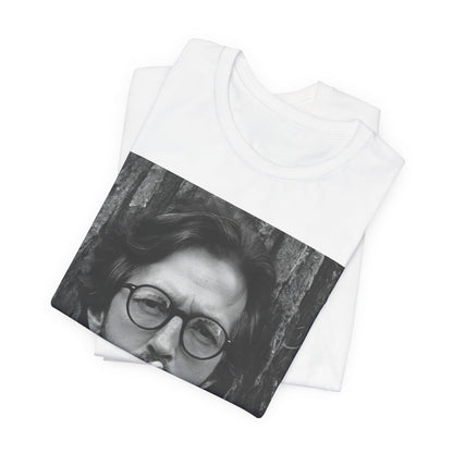 A black graphic t-shirt featuring a graphic related to Eric Clapton's classic Cream era.