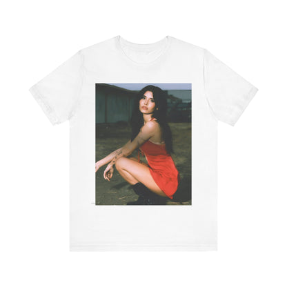 A black graphic t-shirt featuring a cool emo graphic of Nessa Barrett.