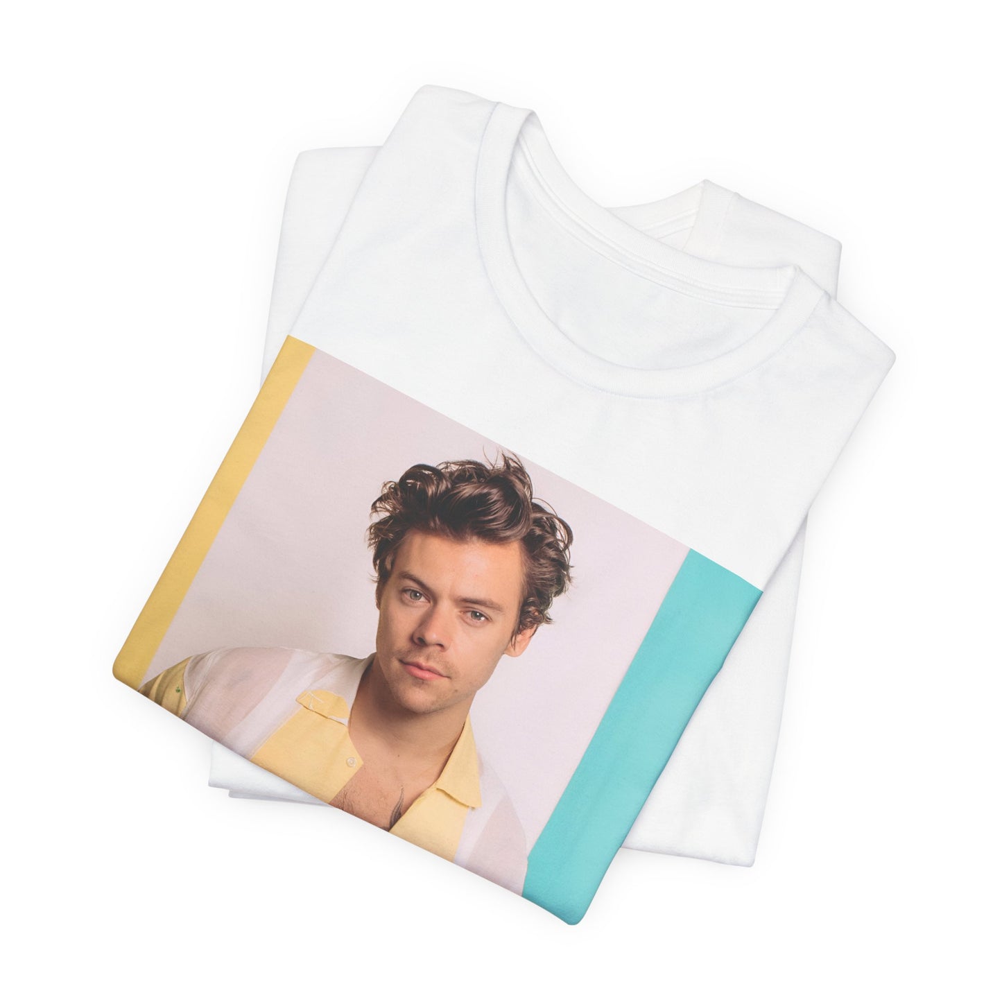 A black graphic t-shirt featuring a graphic related to Harry Styles' 'Watermelon Sugar' song or era.