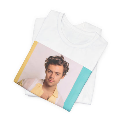 A black graphic t-shirt featuring a graphic related to Harry Styles' 'Watermelon Sugar' song or era.