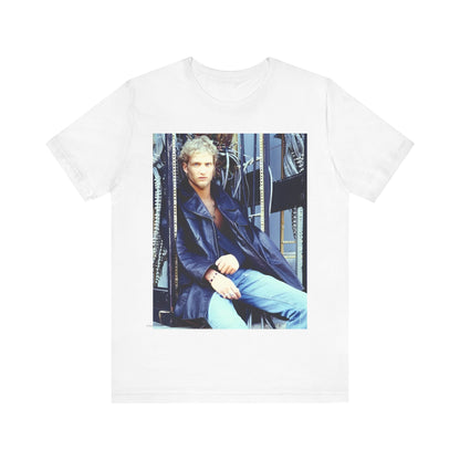 A black graphic t-shirt featuring a 90s-style graphic of Layne Staley from Alice In Chains, possibly a portrait or performance image.