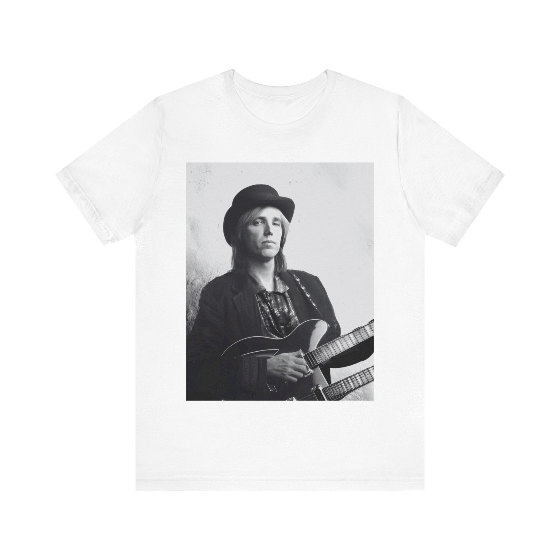 A black graphic t-shirt featuring a graphic related to Tom Petty's 'Wildflowers' album era.