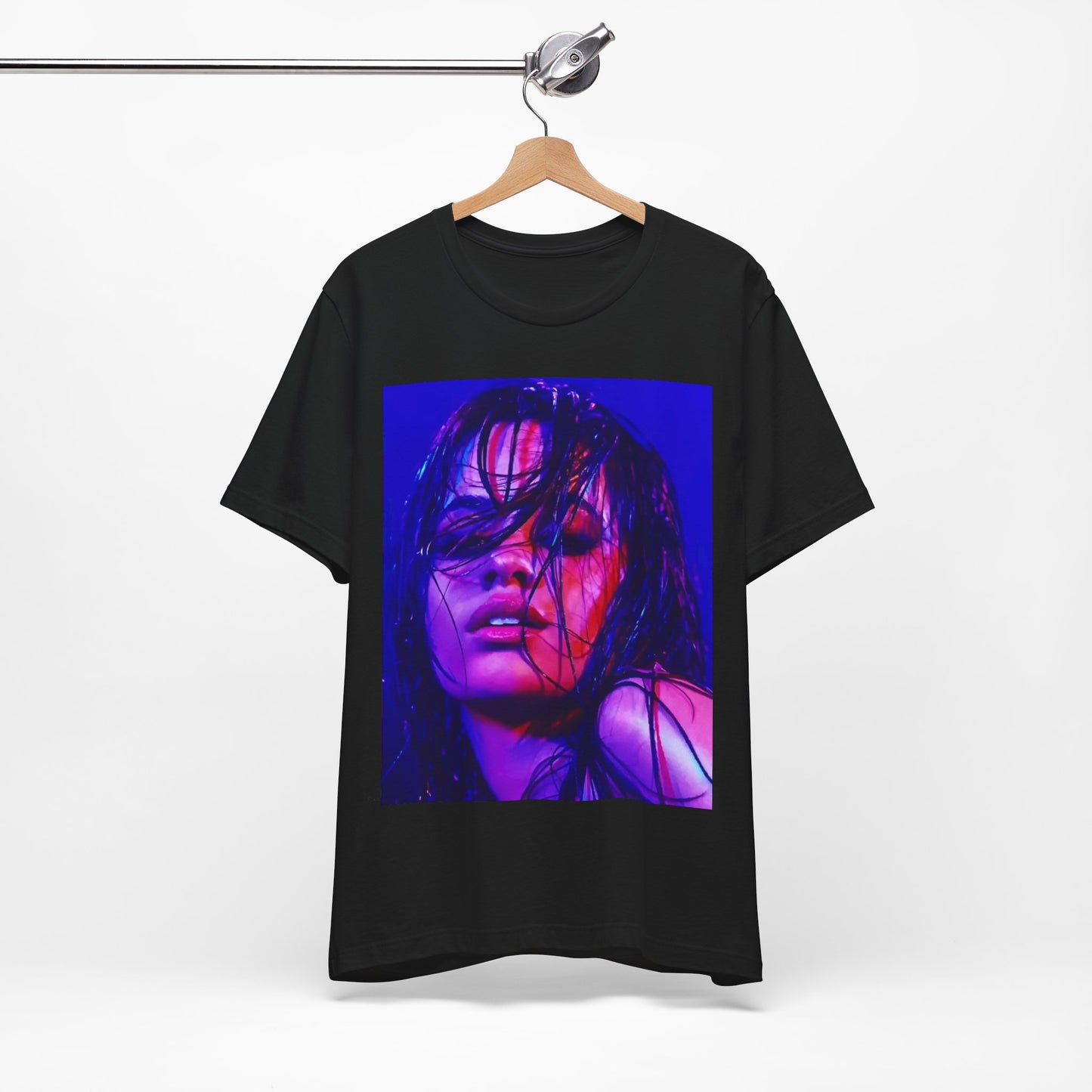 A black graphic t-shirt featuring a graphic related to Camila Cabello's "Havana" song.
