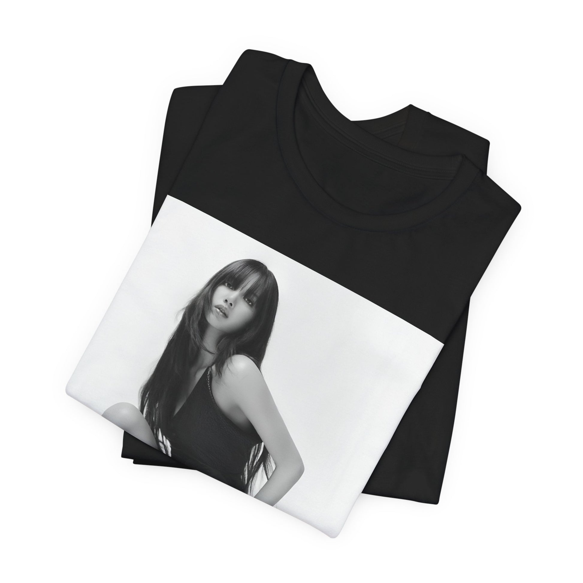 A black graphic t-shirt featuring a graphic related to Lisa's 'Money' song era.