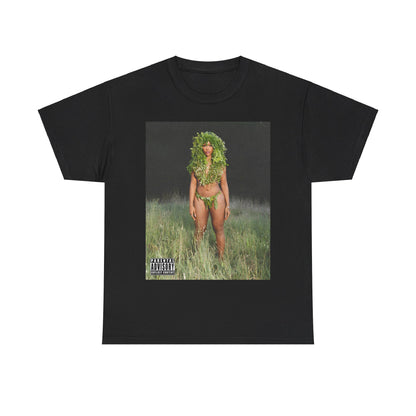 A black graphic t-shirt featuring a graphic related to SZA's 'LANA' album.