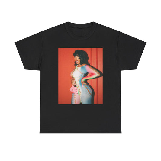 A black graphic t-shirt featuring a vintage 'Hot Girl' graphic of Megan Thee Stallion.