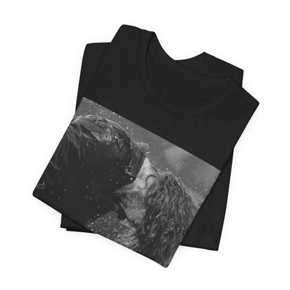 A black graphic t-shirt featuring a graphic of Dave Grohl from Foo Fighters, emphasizing his fierce on-stage presence.