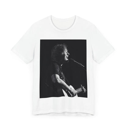 A black graphic t-shirt featuring a graphic related to Ed Sheeran's stadium tour.