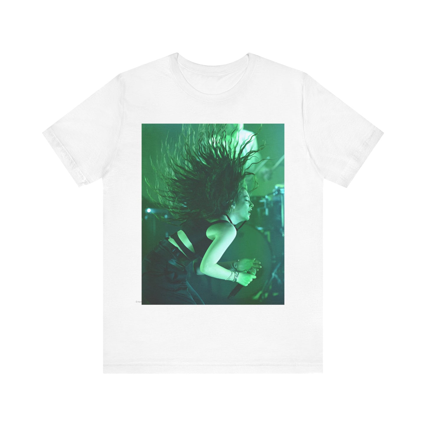 A black graphic t-shirt featuring a vintage live graphic related to Lorde's 'Royals' song or era.