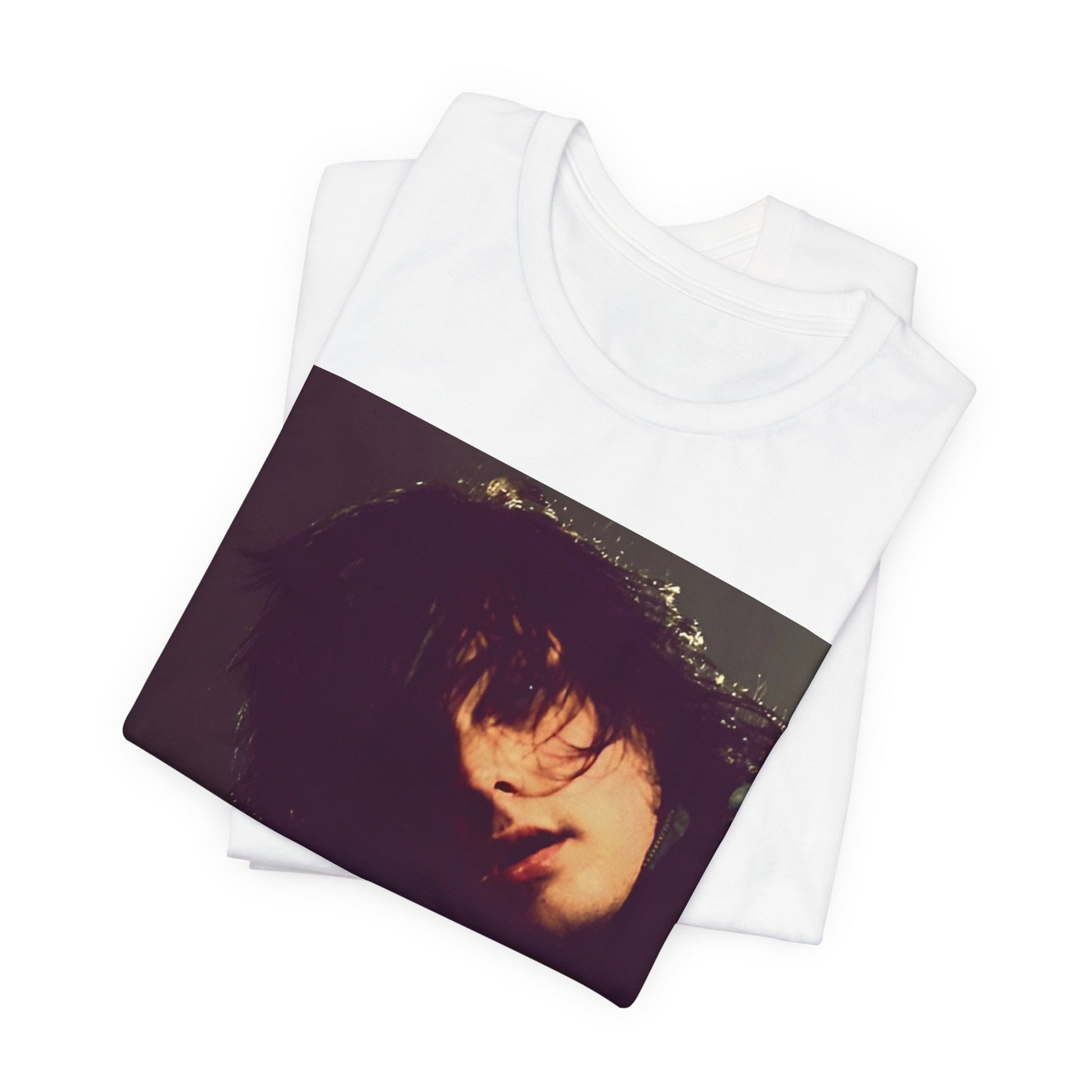 A black graphic t-shirt featuring a graphic of Gerard Way from My Chemical Romance.
