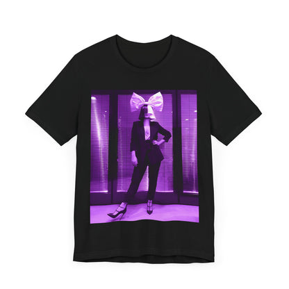 A black graphic t-shirt featuring a vintage pop diva graphic of Sia.
