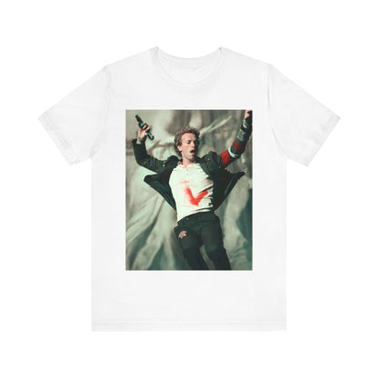 A black graphic t-shirt featuring the album cover art for Coldplay's 'Viva La Vida or Death and All His Friends'.