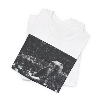 A black graphic t-shirt featuring a graphic related to Foo Fighters' 'Everlong' song or era.