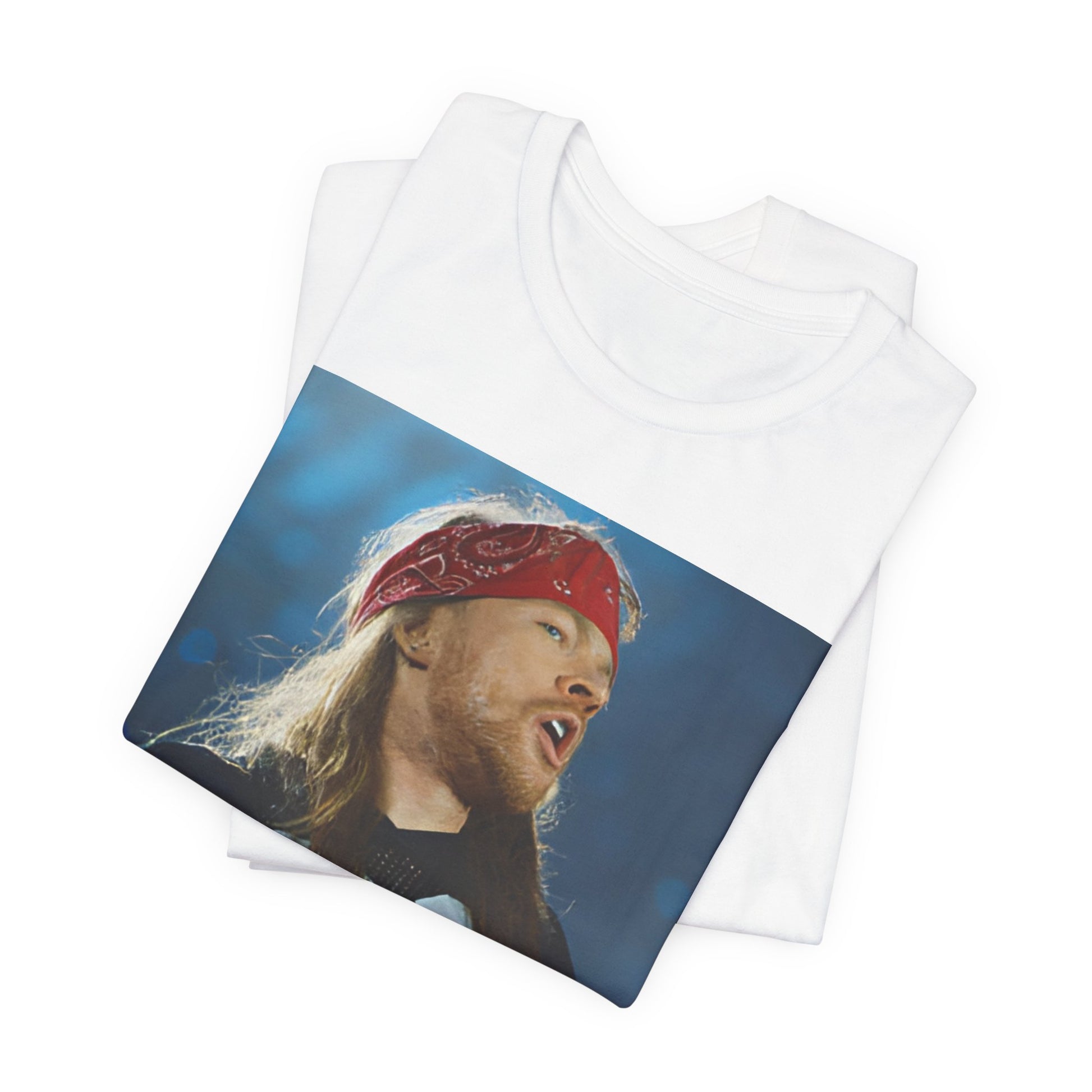 A black graphic t-shirt featuring a graphic related to Guns N' Roses' 'Don't Cry' song or era from the 90s.