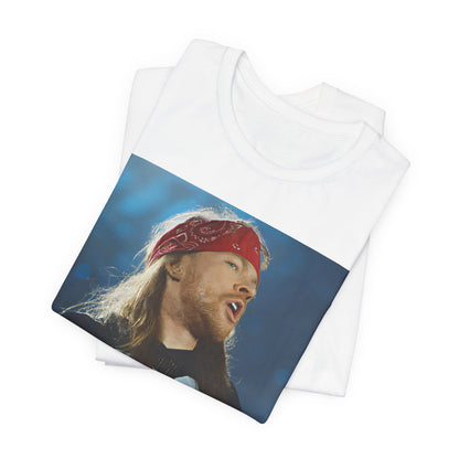 A black graphic t-shirt featuring a graphic related to Guns N' Roses' 'Don't Cry' song or era from the 90s.