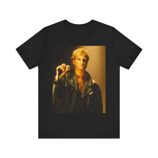 A black graphic t-shirt featuring a vintage 90s grunge-style graphic for Alice In Chains, possibly with band members or stylized elements.