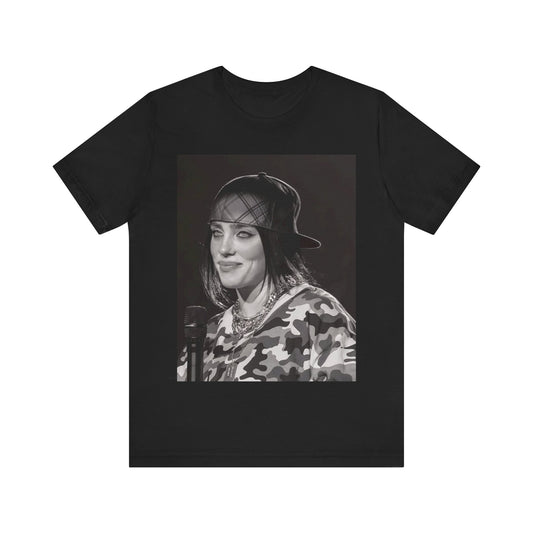 An artistic graphic t-shirt inspired by the dark, horror themes of the Billie Eilish song 'Bury a Friend.'