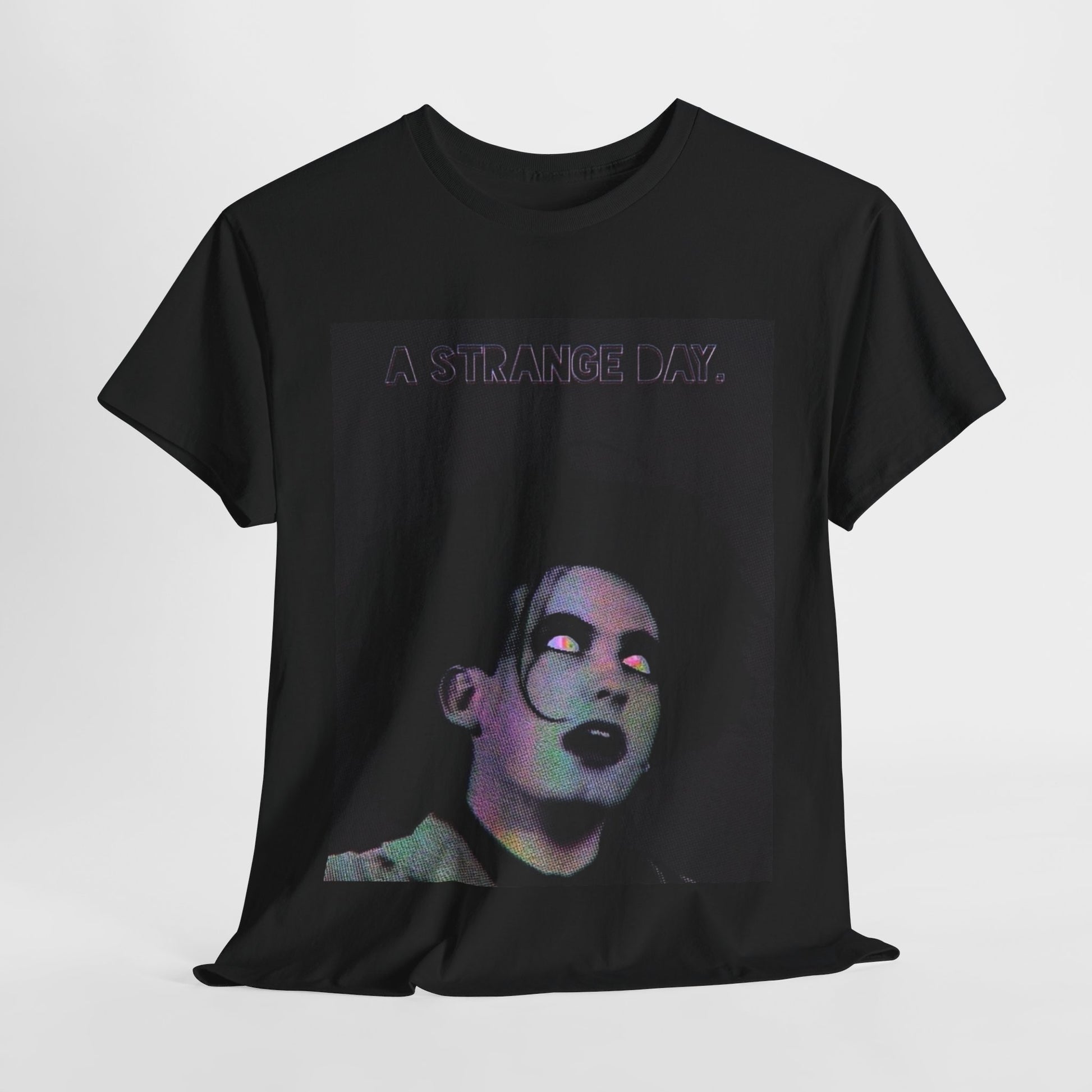 A black graphic t-shirt featuring an aesthetic graphic of The Cure.