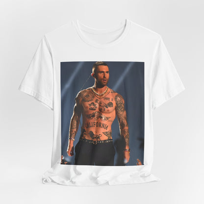 A fun, colorful graphic t-shirt inspired by the feel-good Maroon 5 hit song "Sugar."
