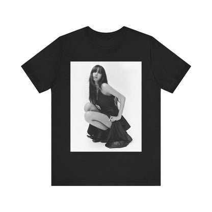 A black graphic t-shirt featuring a graphic related to Lisa's 'Money' song era.