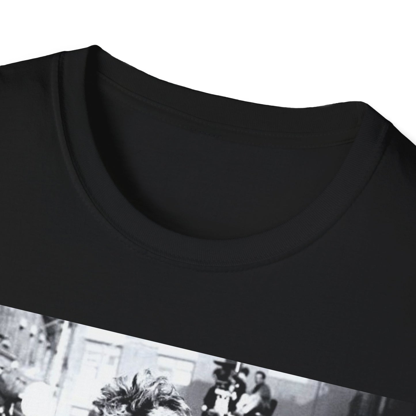 A black graphic t-shirt featuring a black and white graphic related to Tina Turner's 'Simply The Best' era.