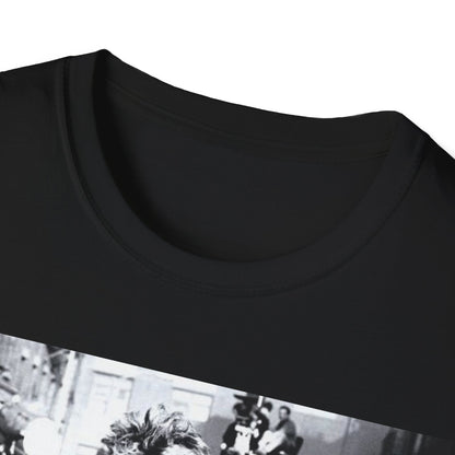 A black graphic t-shirt featuring a black and white graphic related to Tina Turner's 'Simply The Best' era.