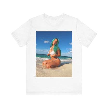 A black graphic t-shirt featuring a graphic related to Karol G's 'Mañana Sera Bonito' album era.