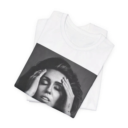 A black graphic t-shirt featuring a retro graphic related to Miley Cyrus' 'Bangerz' album era.