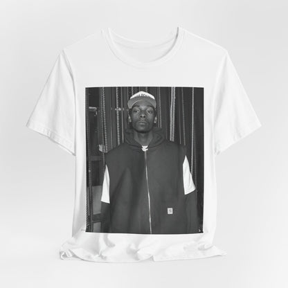 A black graphic t-shirt featuring a graphic of Snoop Dogg emphasizing a rebellious spirit.