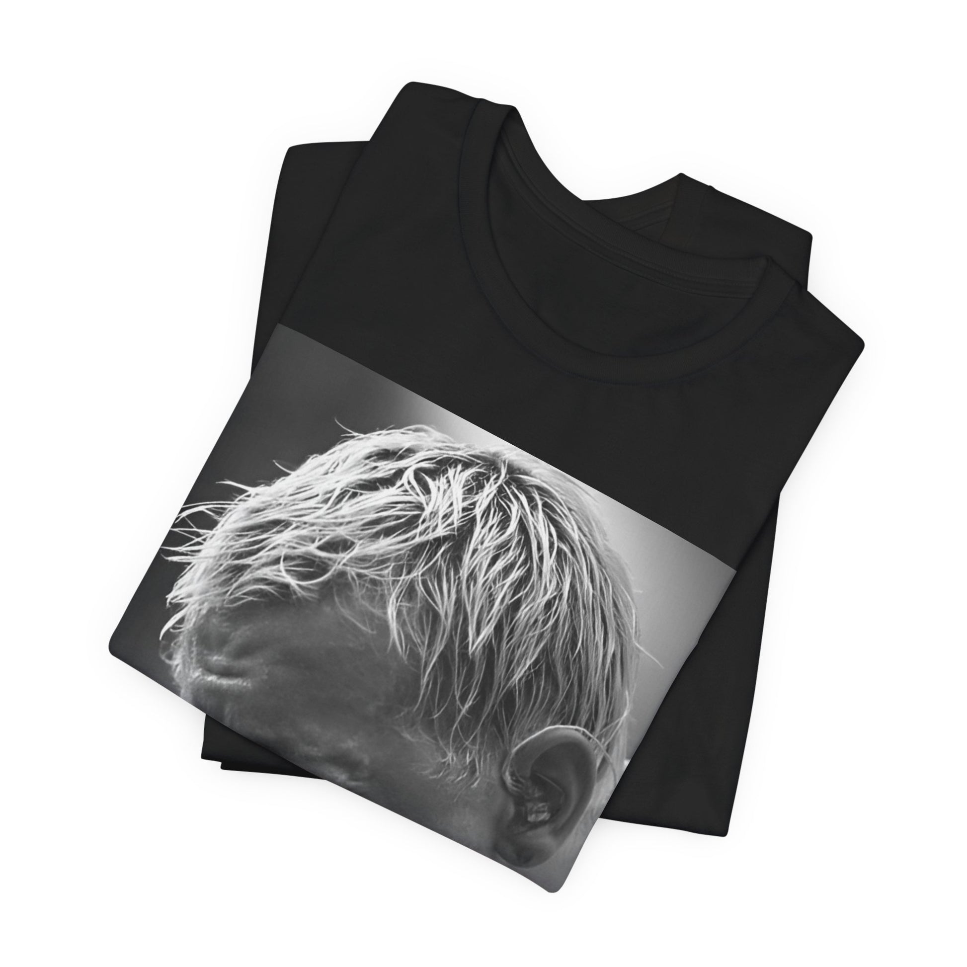 A black graphic t-shirt featuring a graphic or photo of Chester Bennington from Linkin Park performing live on stage.