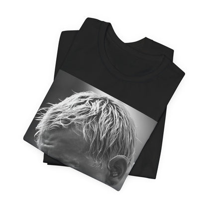 A black graphic t-shirt featuring a graphic or photo of Chester Bennington from Linkin Park performing live on stage.