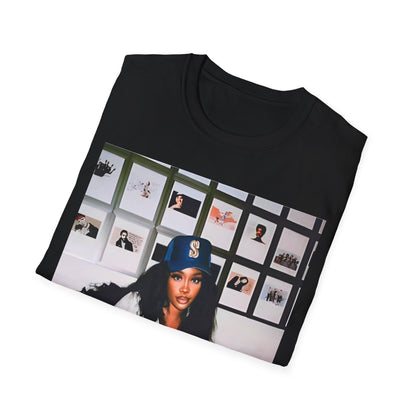 A black graphic t-shirt featuring a graphic related to SZA's 'Ctrl' album era.