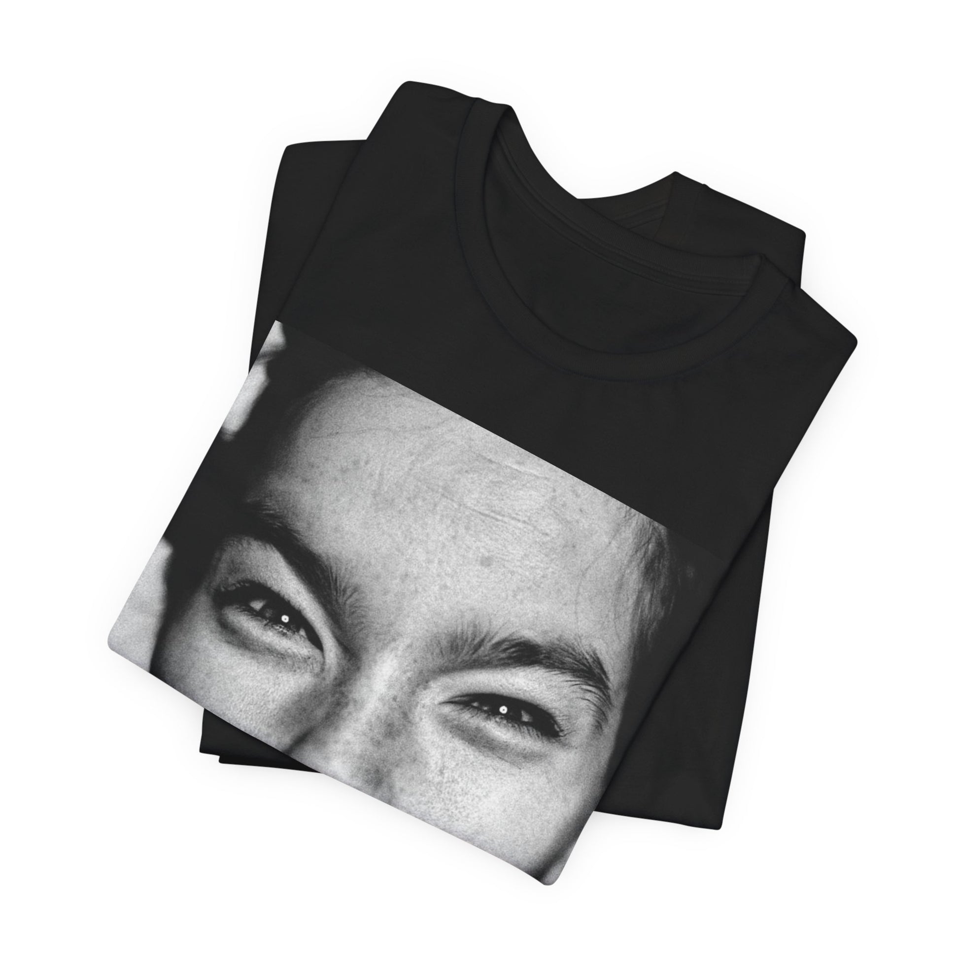 A black graphic t-shirt featuring a graphic related to Bjork's 'Vulnicura' album era, possibly with abstract or emotional visual elements.